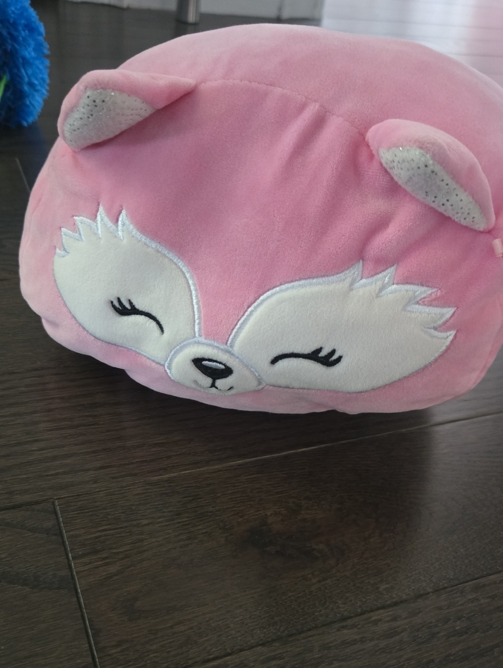 Plush Pink Fox Cushion Toy - Soft Kids Plush
